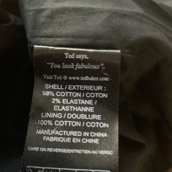 Ted Baker little black dress front details - Picture 6 of 10